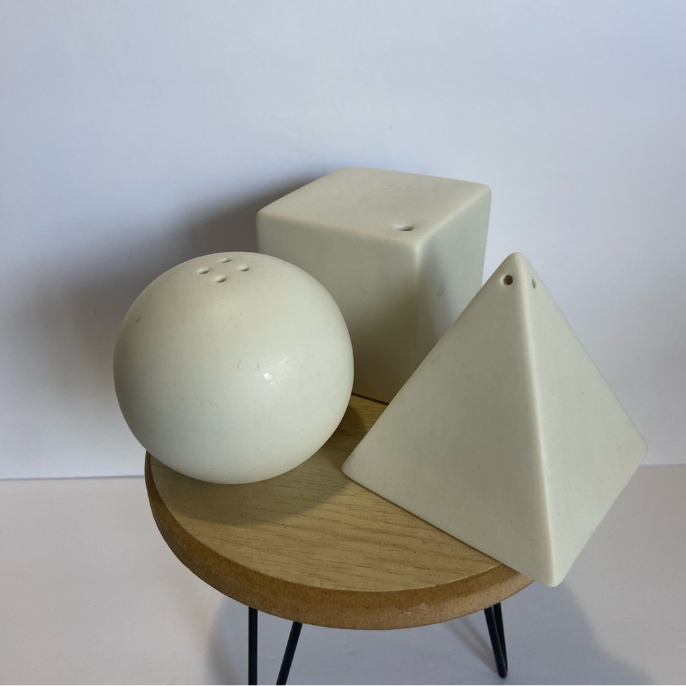Imm Design by Jasco Chan Ceramic Salt and Pepper Shakers, New